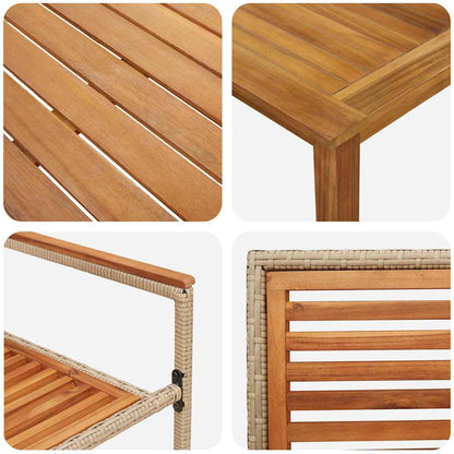 Conjunto De Comedor De Jardín 7 Pcs