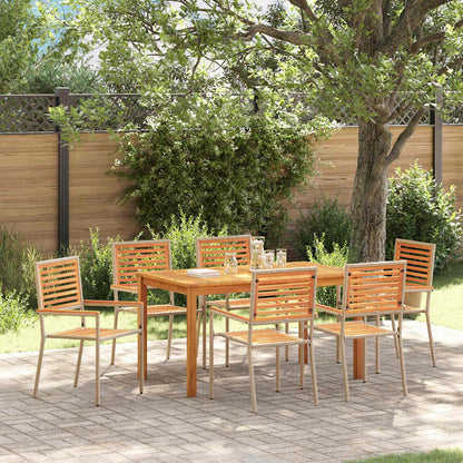 Conjunto De Comedor De Jardín 7 Pcs