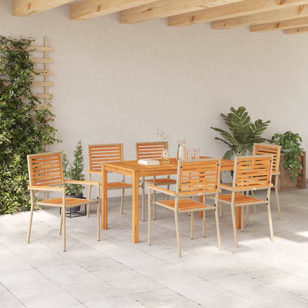 Conjunto De Comedor De Jardín 7 Pcs