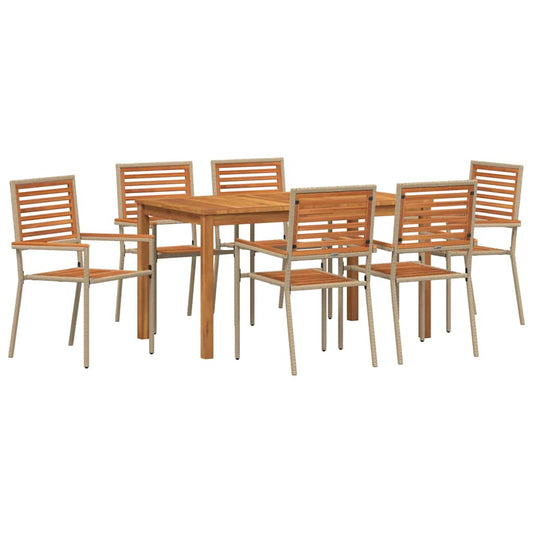 Conjunto De Comedor De Jardín 7 Pcs