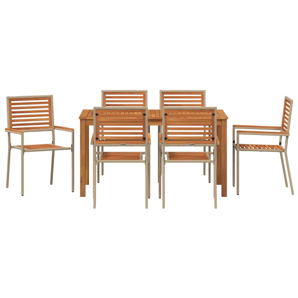 Conjunto De Comedor De Jardín 7 Pcs