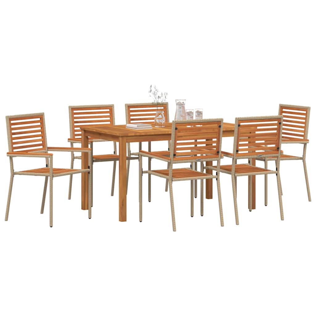 Conjunto De Comedor De Jardín 7 Pcs