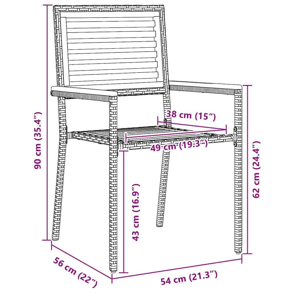 Conjunto De Comedor De Jardín 7 Pcs