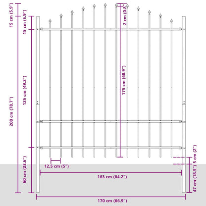 Valla De Jardín 7 Pcs 170 X 215 Cm