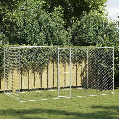 Jaula Para Perro Plateado 200 X 200 X 200 Cm Acero Galvanizado