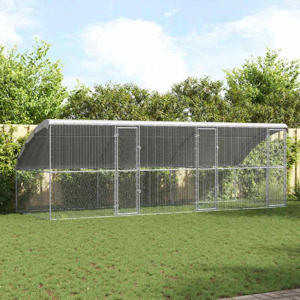 Jaula Para Pollos Plateado 2 X 2 X 2 M Acero Galvanizado
