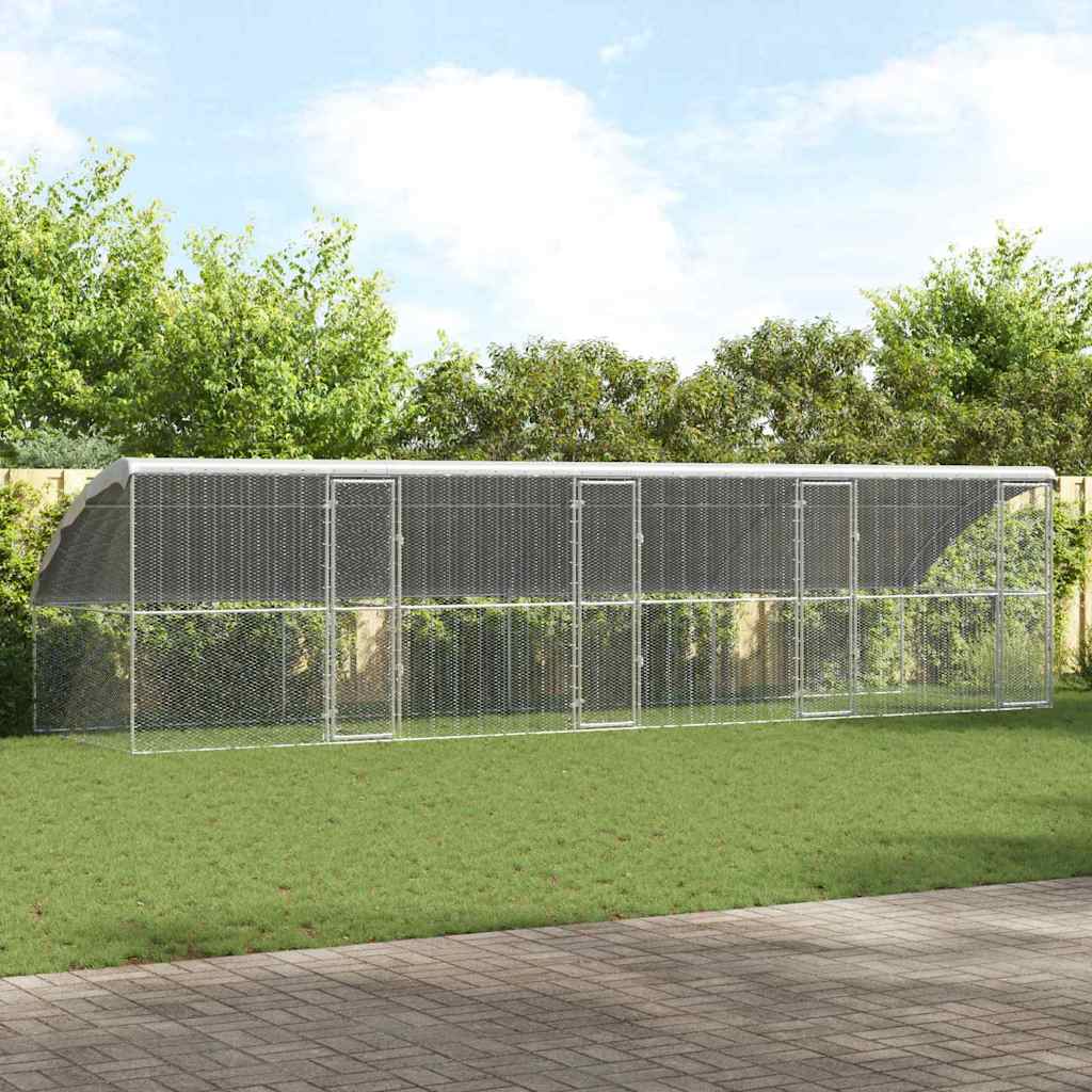 Jaula Para Pollos Plateado 2 X 2 X 2 M Acero Galvanizado