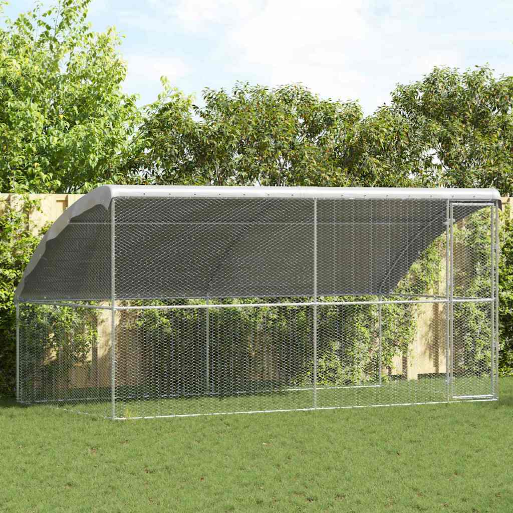 Jaula Para Pollos Plateado 2 X 2 X 2 M Acero Galvanizado