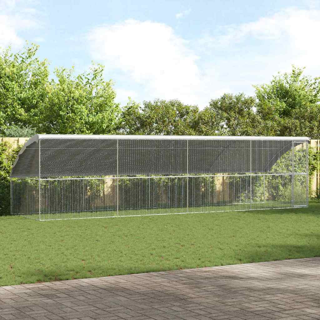 Jaula Para Pollos Plateado 2 X 2 X 2 M Acero Galvanizado
