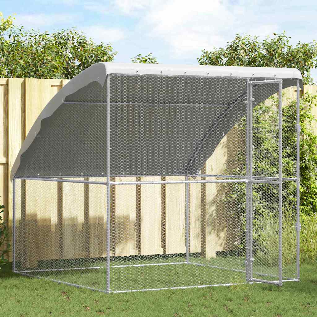 Jaula Para Pollos Plateado 2 X 2 X 2 M Acero Galvanizado