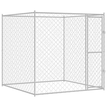 Jaula Para Perro Plateado 200 X 200 X 200 Cm Acero Galvanizado