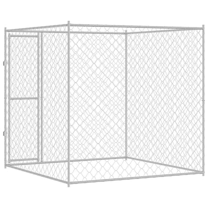 Jaula Para Perro Plateado 200 X 200 X 200 Cm Acero Galvanizado