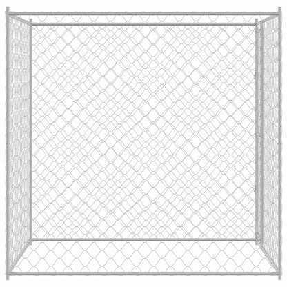 Jaula Para Perro Plateado 200 X 200 X 200 Cm Acero Galvanizado