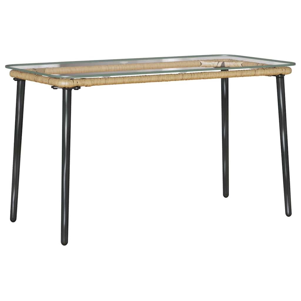 Mesa De Jardín 80 X 40 X 45 Cm Ratán Sintético
