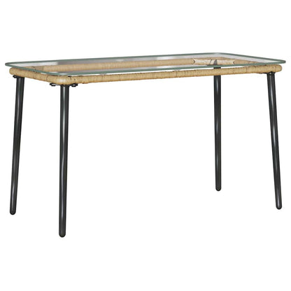 Mesa De Jardín 80 X 40 X 45 Cm Ratán Sintético