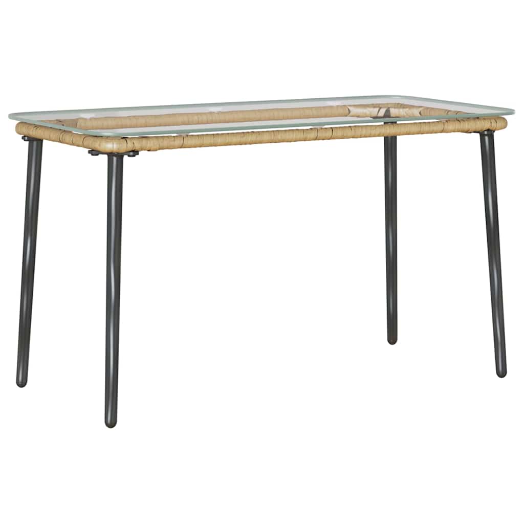 Mesa De Jardín 80 X 40 X 45 Cm Ratán Sintético