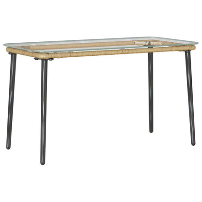 Mesa De Jardín 80 X 40 X 45 Cm Ratán Sintético