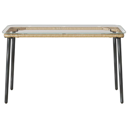 Mesa De Jardín 80 X 40 X 45 Cm Ratán Sintético
