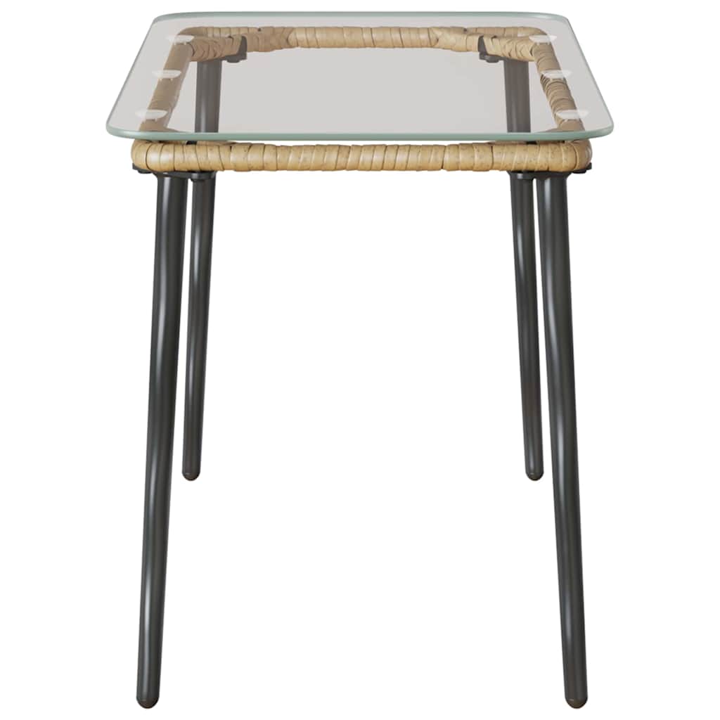 Mesa De Jardín 80 X 40 X 45 Cm Ratán Sintético