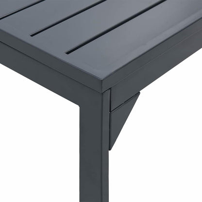 Mesa De Patio Antracita 180 X 80 X 74 Cm