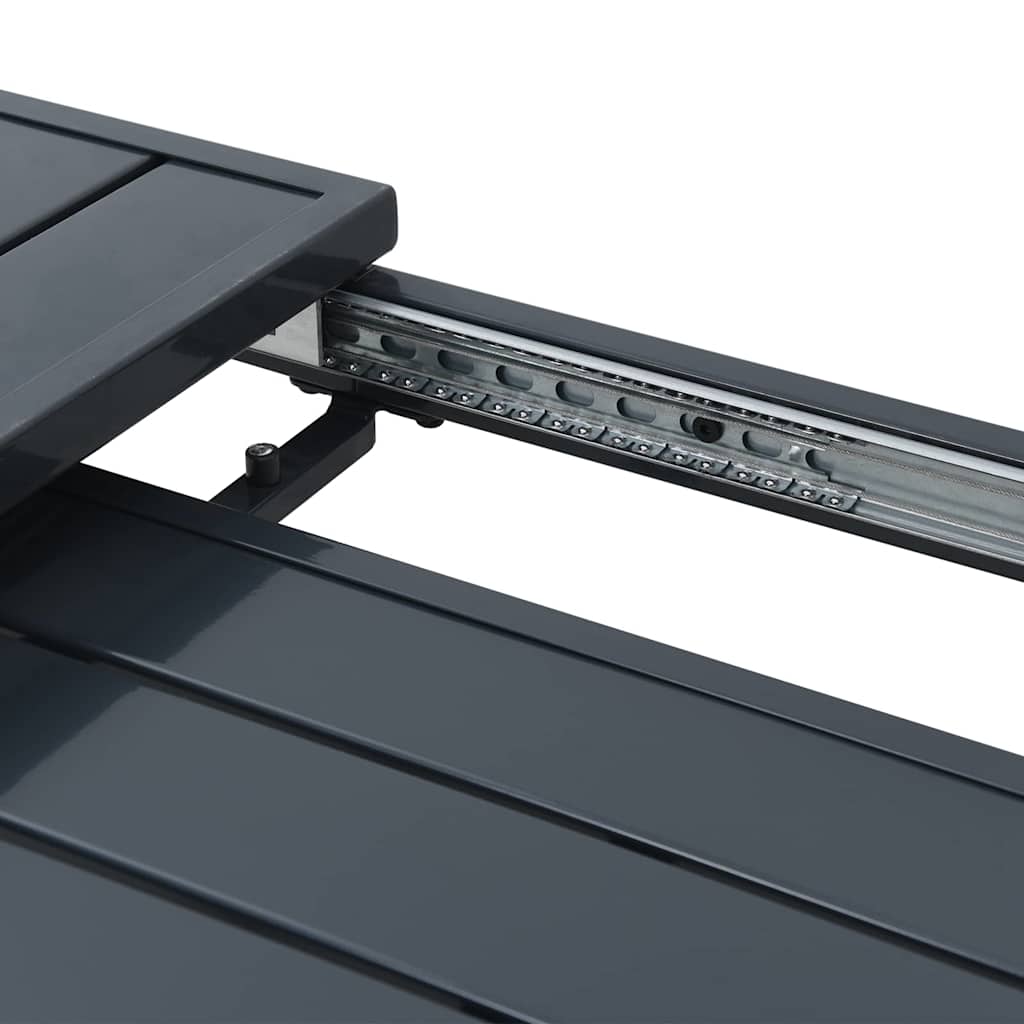 Mesa De Patio Antracita 180 X 80 X 74 Cm