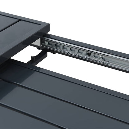 Mesa De Patio Antracita 180 X 80 X 74 Cm