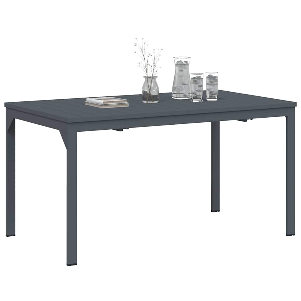 Mesa De Patio Antracita 180 X 80 X 74 Cm