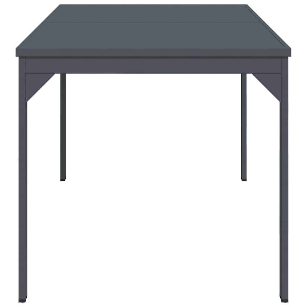 Mesa De Patio Antracita 180 X 80 X 74 Cm