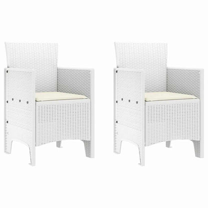 Silla De Jardín Con Cojín 2 Pcs 53 X 49 X 85 Cm Polipropileno