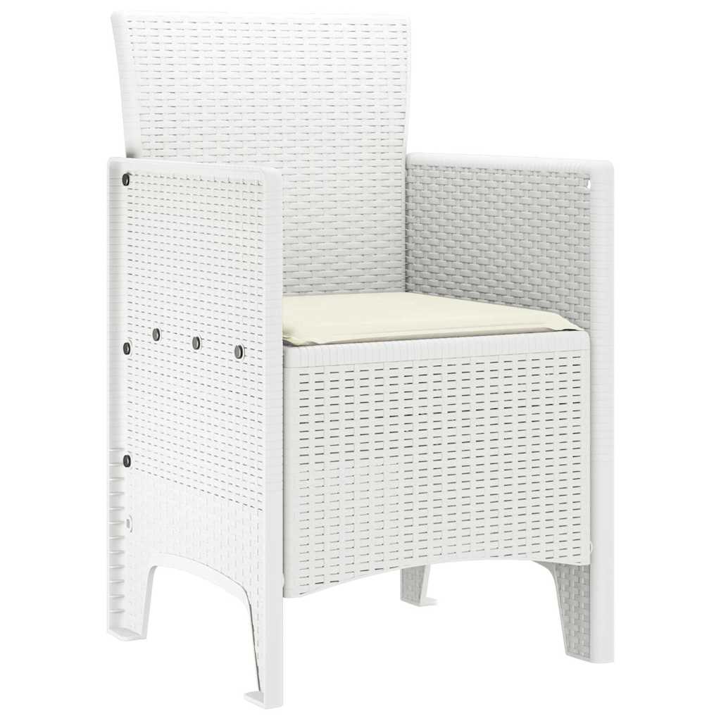 Silla De Jardín Con Cojín 2 Pcs 53 X 49 X 85 Cm Polipropileno