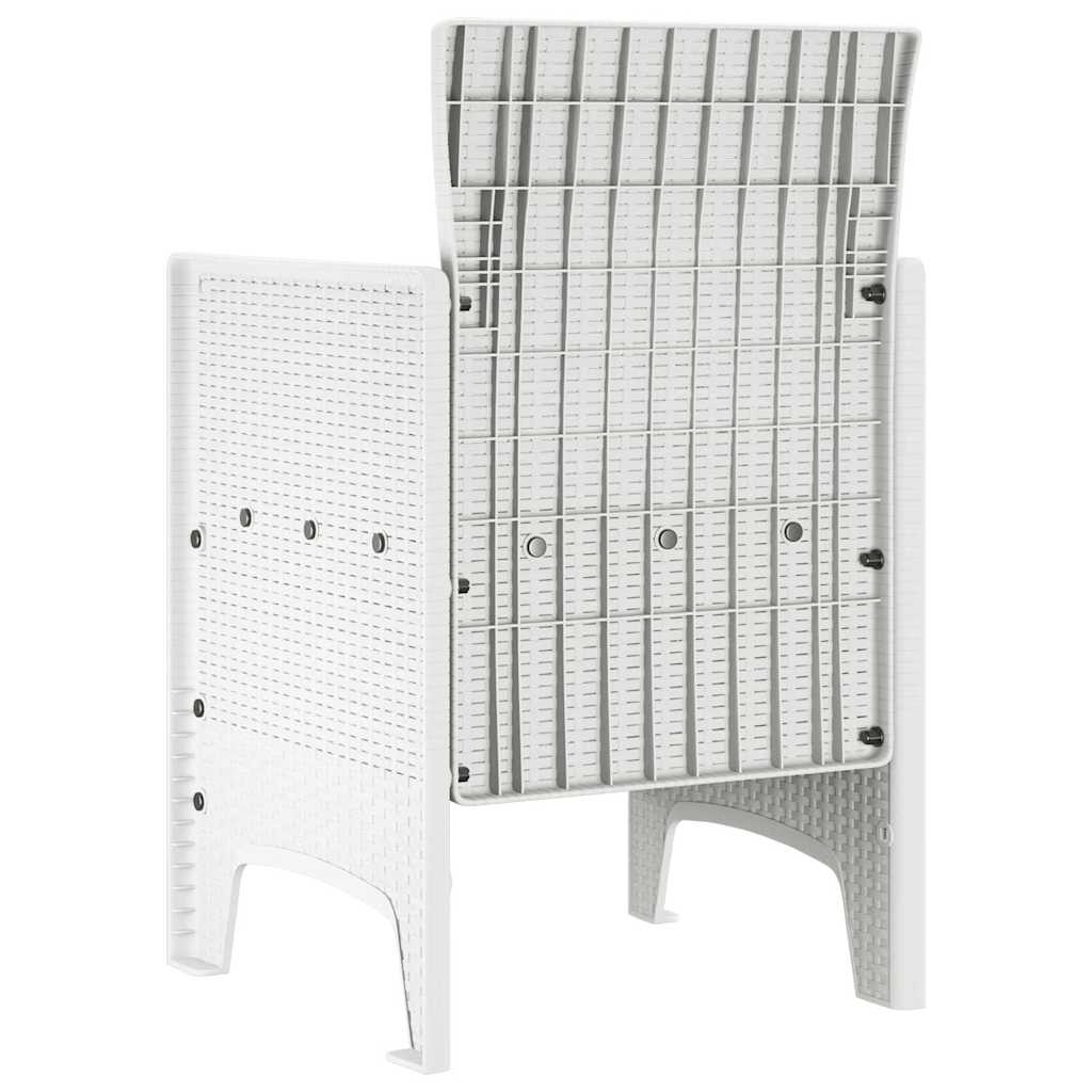 Silla De Jardín Con Cojín 2 Pcs 53 X 49 X 85 Cm Polipropileno