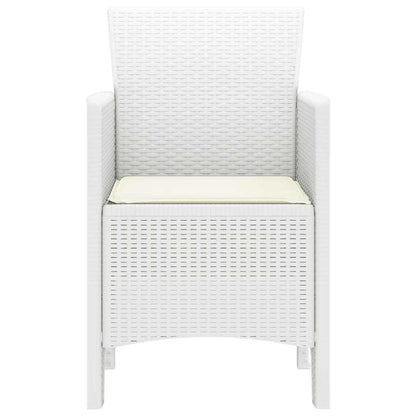 Silla De Jardín Con Cojín 2 Pcs 53 X 49 X 85 Cm Polipropileno
