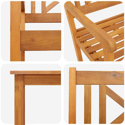 Conjunto De Comedor De Jardín 5 Pcs Marrón