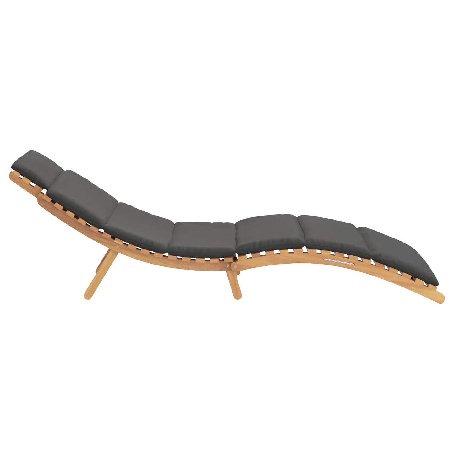 Tumbona De Jardín Con Cojín Marrón 198 X 55 X 58,5 Cm