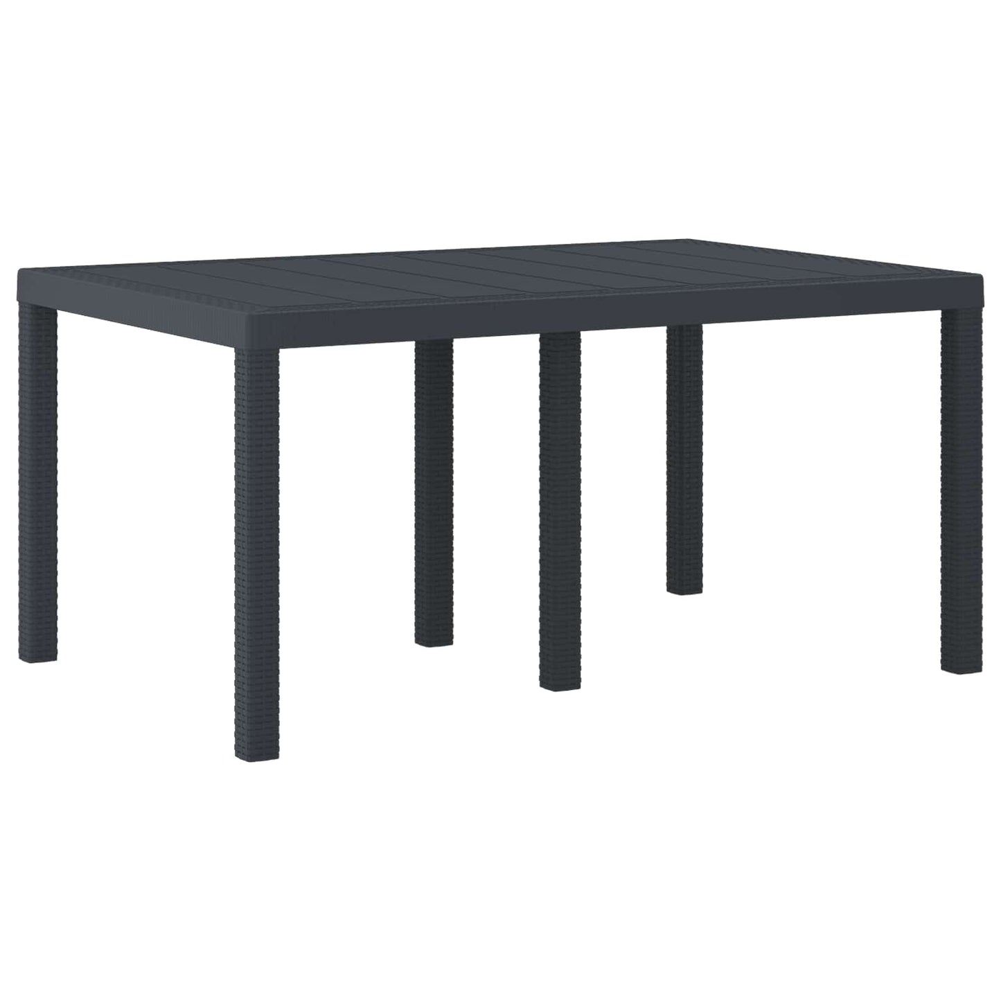 Mesa De Jardín 250 X 100 X 73 Cm Ratán Sintético