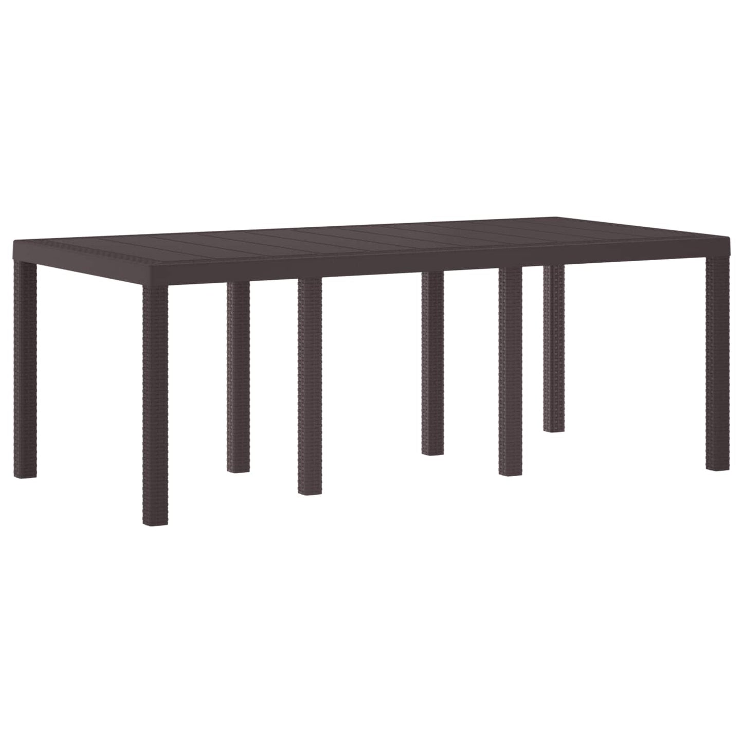 Mesa De Jardín 250 X 100 X 73 Cm Ratán Sintético