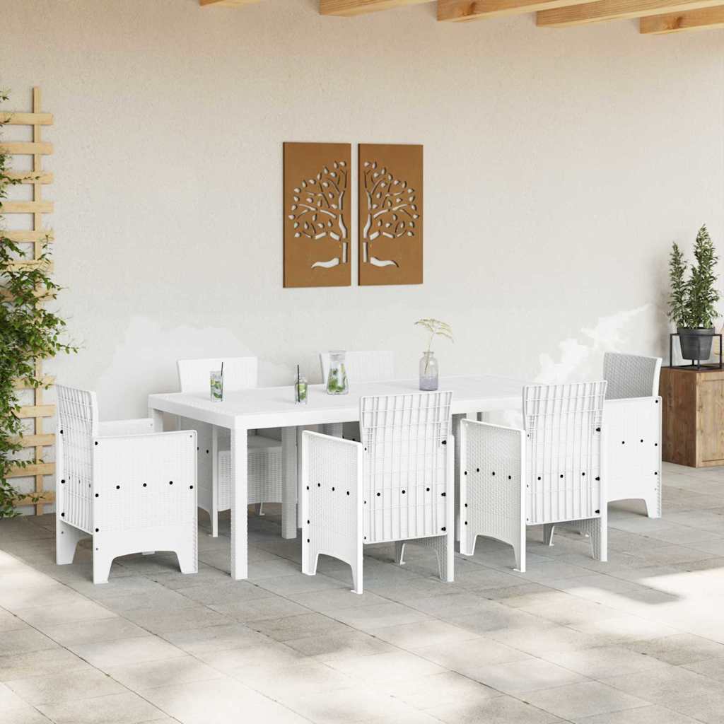 Mesa De Jardín 200 X 100 X 73 Cm Ratán Sintético
