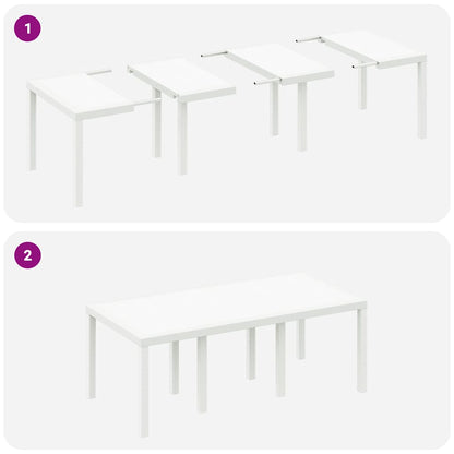 Mesa De Jardín 200 X 100 X 73 Cm Ratán Sintético