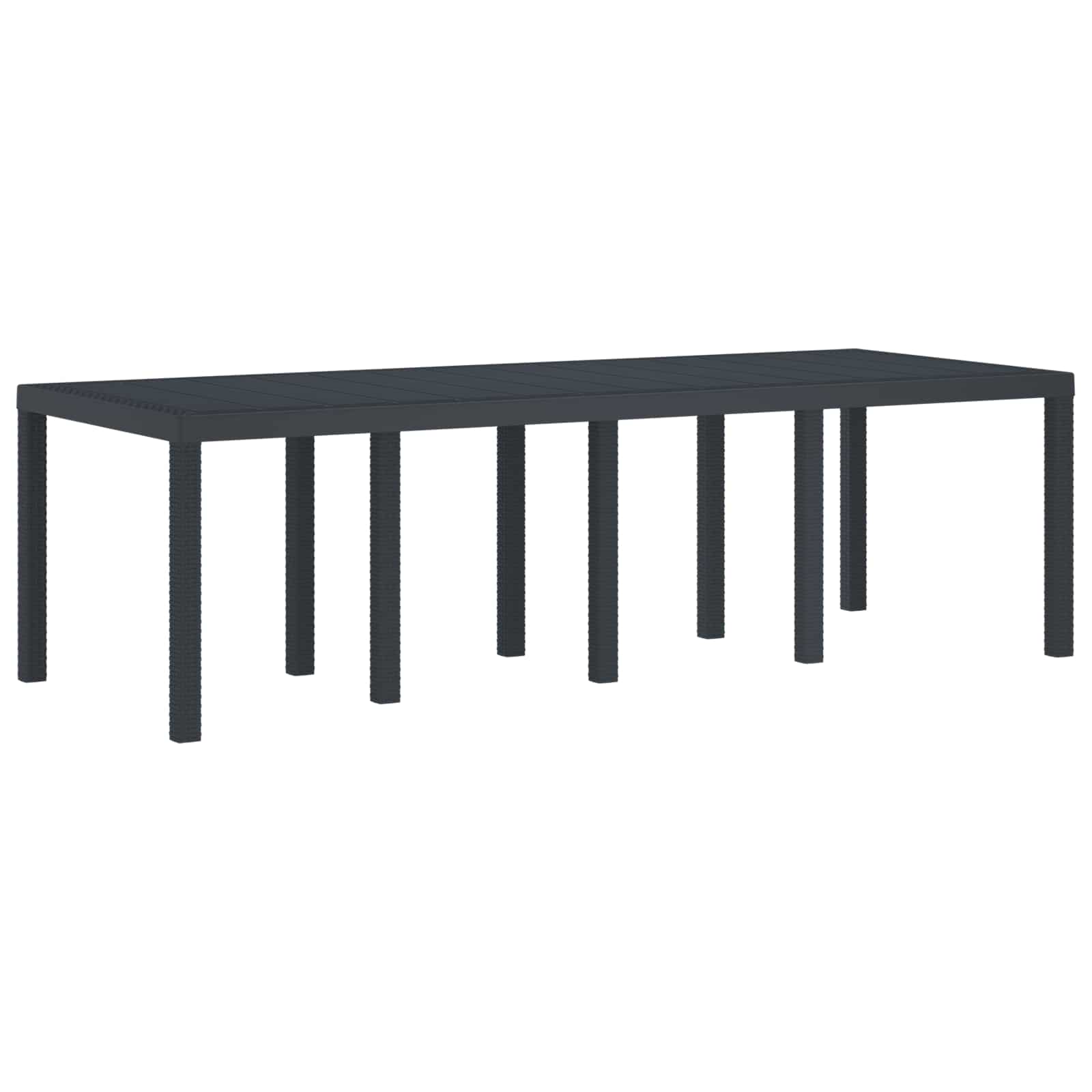 Mesa De Jardín 250 X 100 X 73 Cm Ratán Sintético