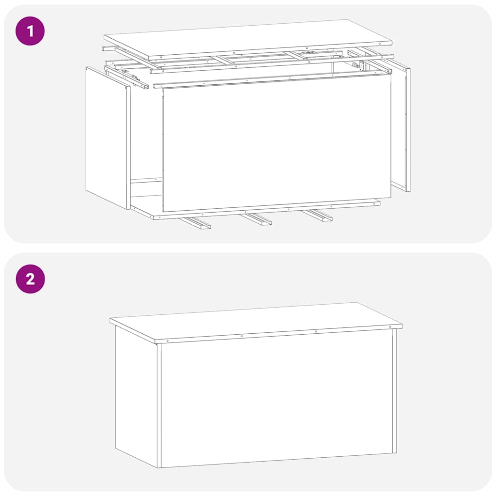 Caja De Almacenamiento Exterior 100 X 50,5 X 50 Cm Acero