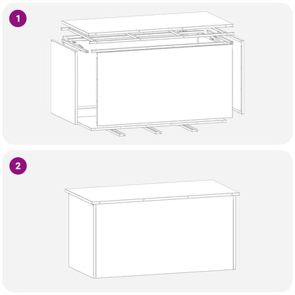 Caja De Almacenamiento Exterior 100 X 50,5 X 50 Cm Acero