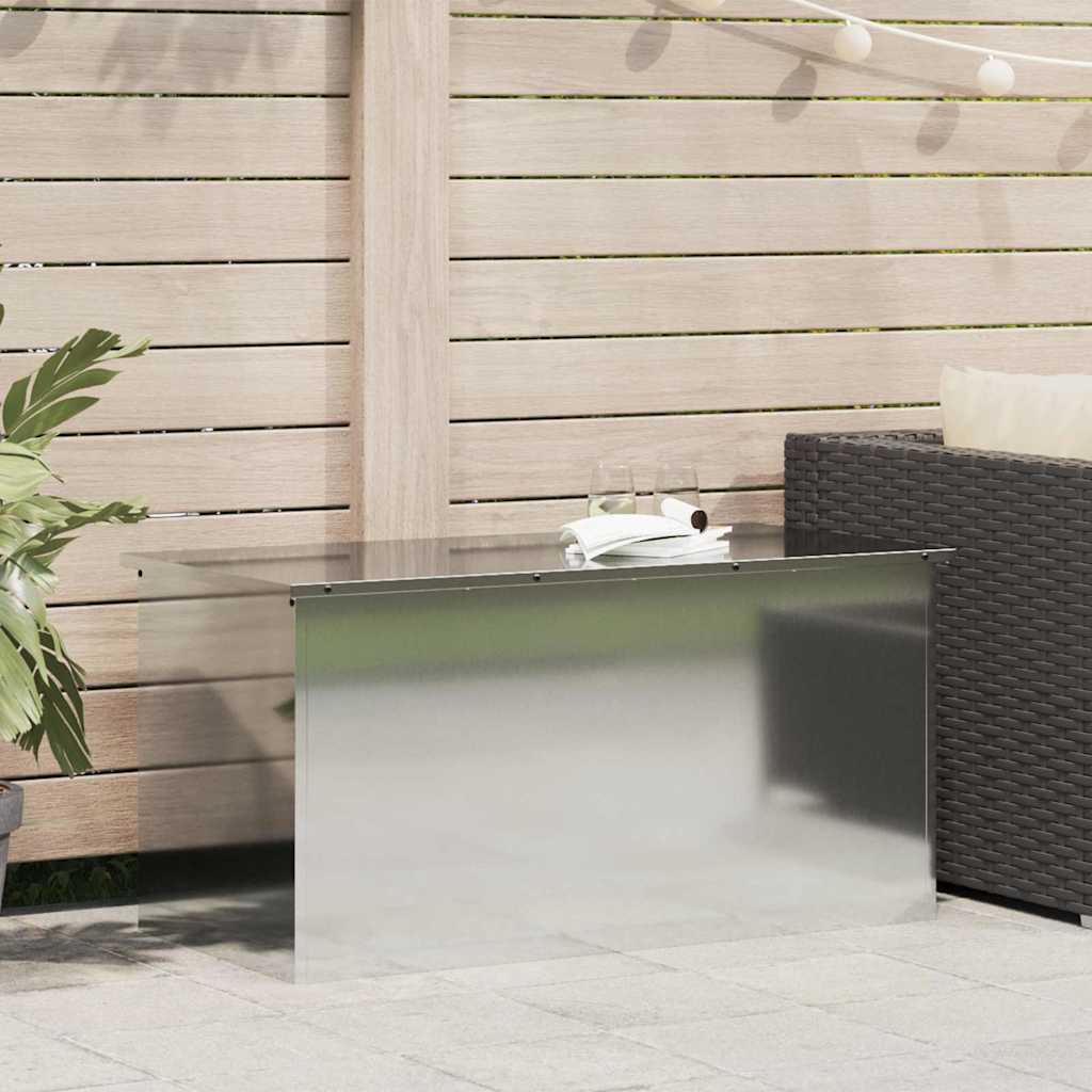 Caja De Almacenamiento Exterior Plateado