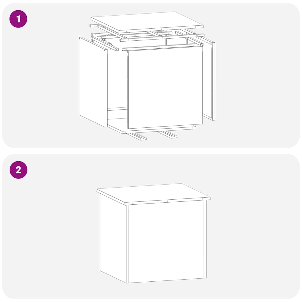 Caja De Almacenamiento Exterior Plateado