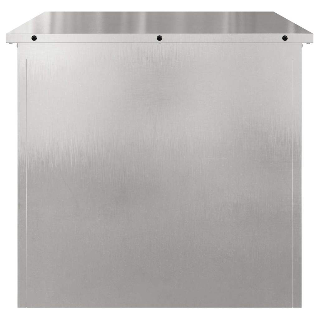 Caja De Almacenamiento Exterior Plateado