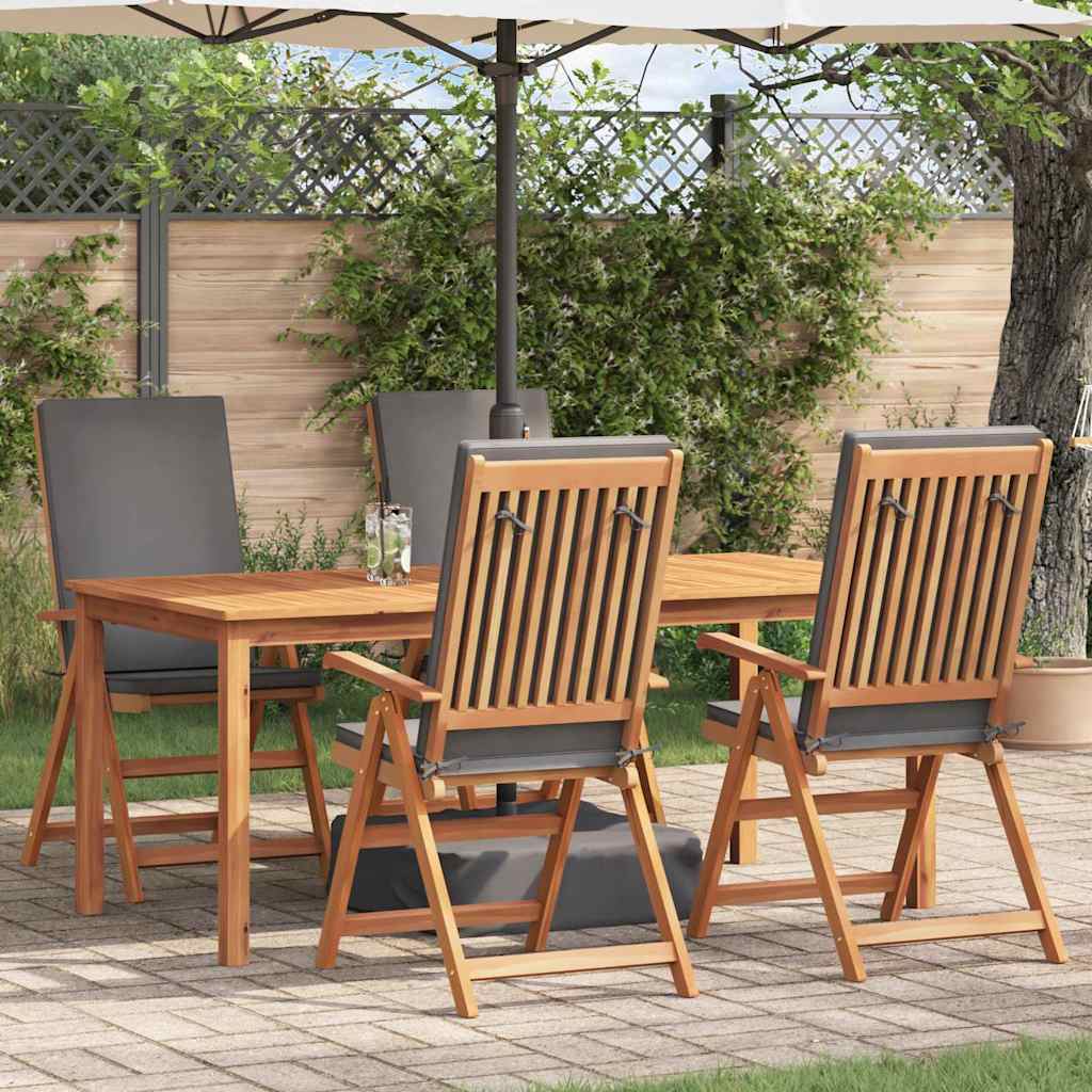 Silla De Jardín 4 Pcs Marrón Y 57 X 71.5 X 104 Cm
