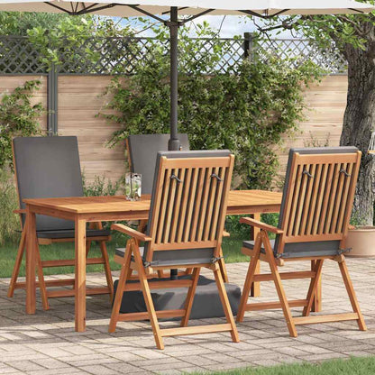 Silla De Jardín 4 Pcs Marrón Y 57 X 71.5 X 104 Cm