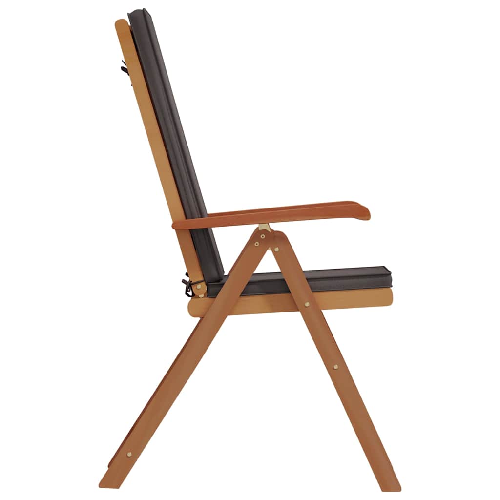 Silla De Jardín 4 Pcs Marrón Y 57 X 71.5 X 104 Cm