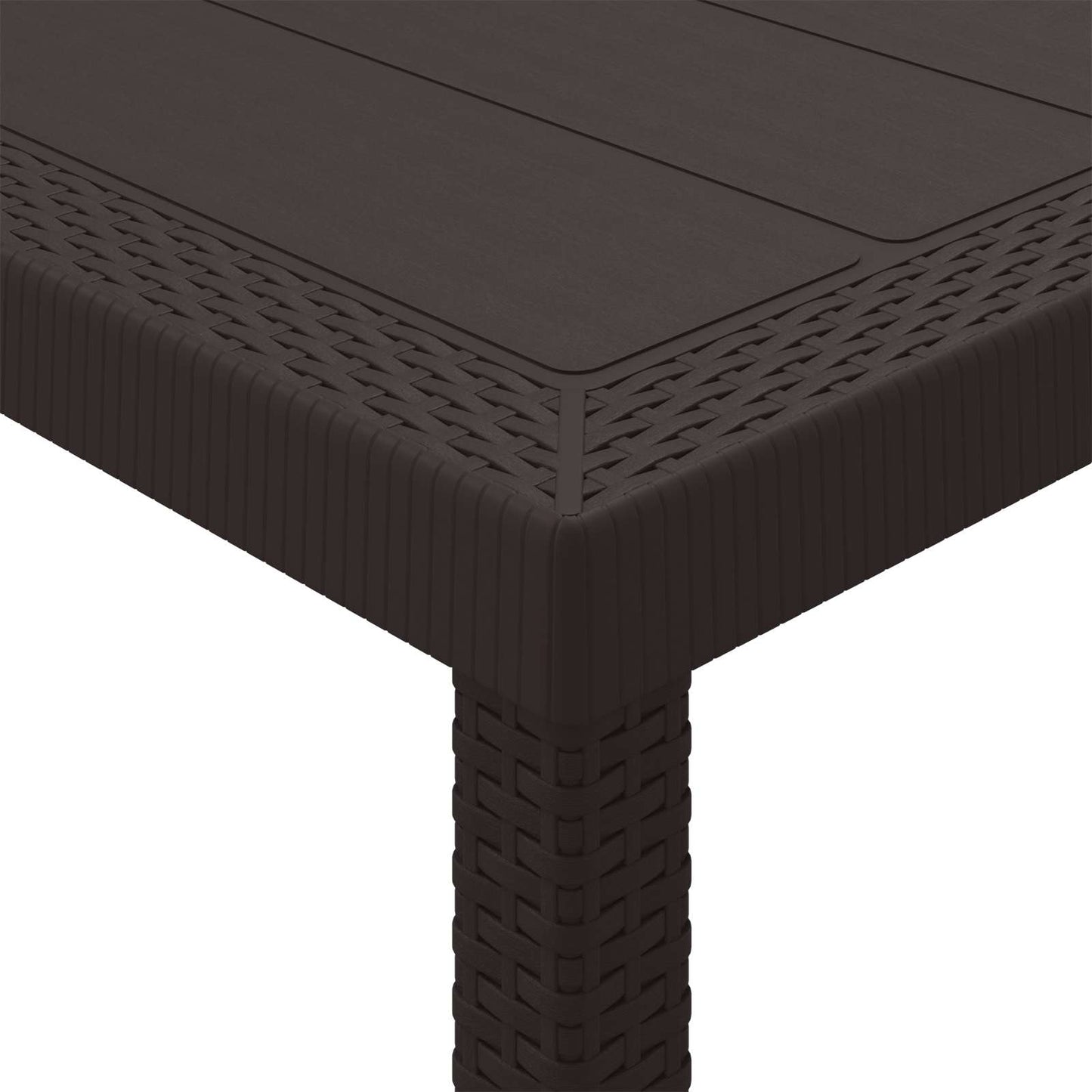 Mesa De Jardín 250 X 100 X 73 Cm Ratán Sintético