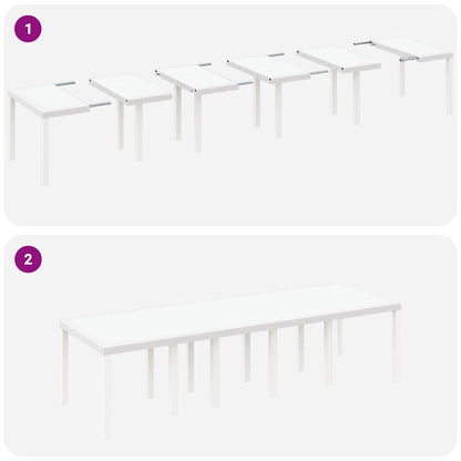 Mesa De Jardín 300 X 100 X 73 Cm Ratán Sintético