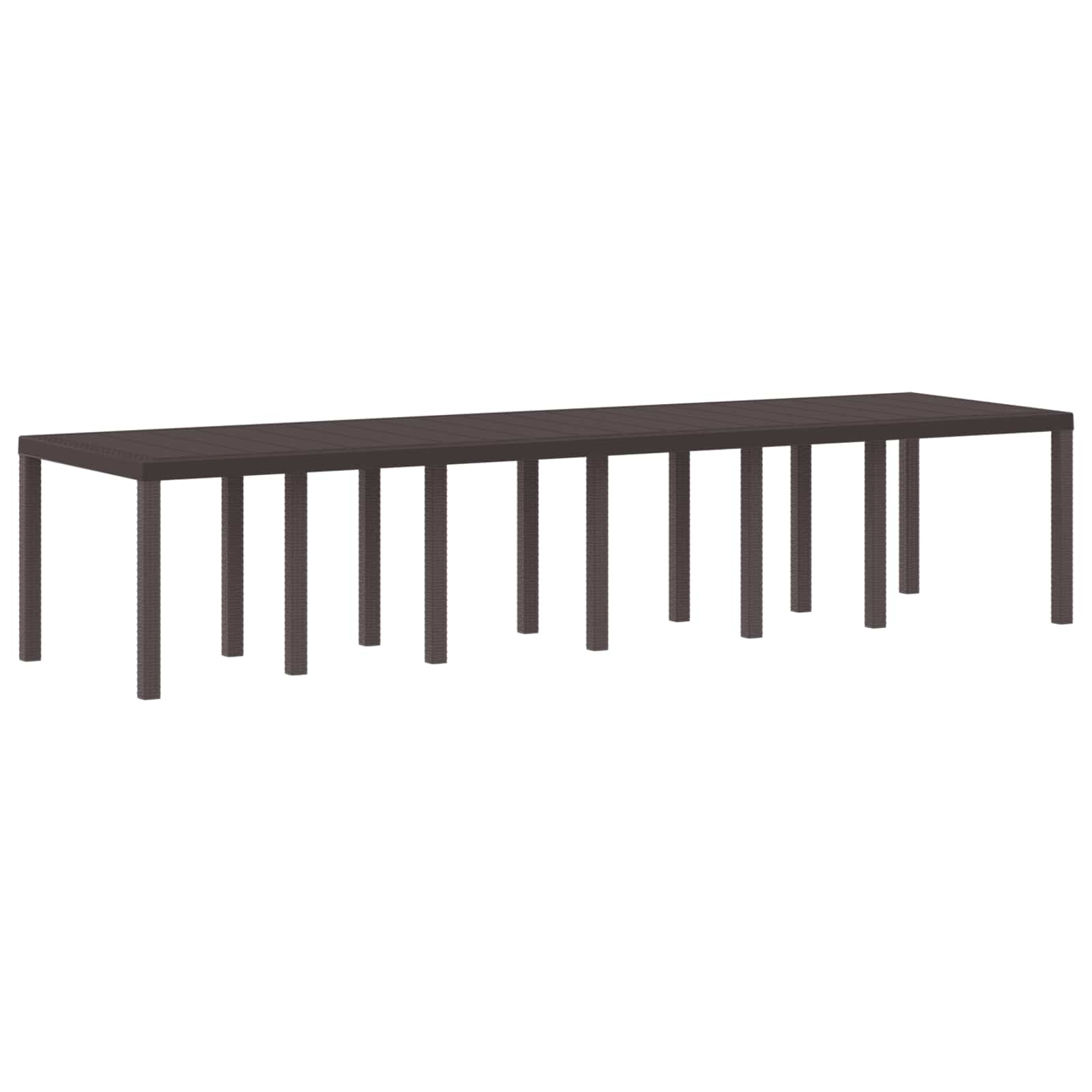 Mesa De Jardín 250 X 100 X 73 Cm Ratán Sintético